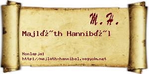 Majláth Hannibál névjegykártya